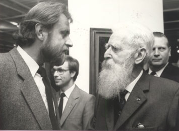 Jacky Duyck and Felix De Boeck during an exhibition in 1984.