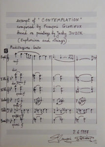 Origineel geschreven deel van de partituur 