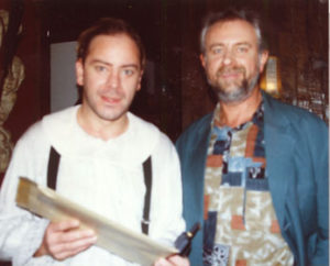 In the company of de Chris Van den Durpel in the T.V youth series « Interflix », November 1995.