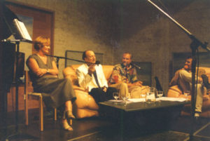 Concert donné par François Glorieux (piano), Nic Ost (euphonium), Brigiet Tyteca (poésie),Jacky et Frank Dingenen (présentation et interview) le 27 juin 1998 dans la Ferme-Abbaye de Koksijde.